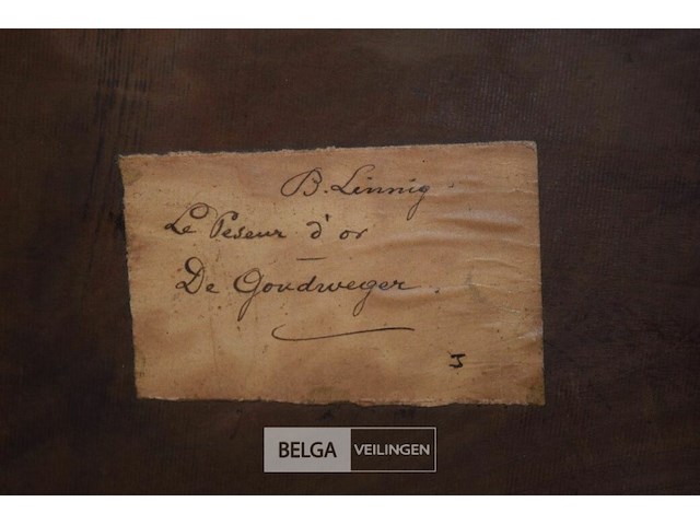 Paneelschilderij goudwegen met goudlook kader - afbeelding 4 van  4