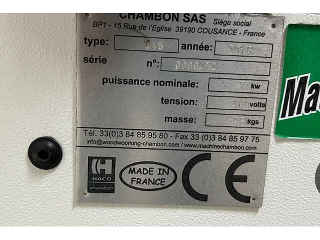 Paneelzaagmachine chambon sas - afbeelding 3 van  21