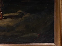 Panorama view of an italian harbour, 18thc, oil on canvas 95 x 160 cm. (37.39 x 62.99 in.), frame: 110 x 173 cm. (43.31 x 68.10 in.) - afbeelding 8 van  9