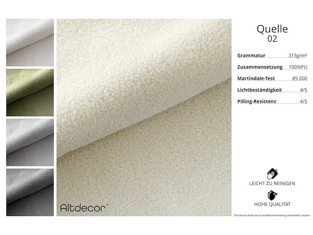 Panoramische bank - beige terry stof - afbeelding 5 van  12