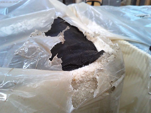 Panoramische bank - beige terry stof - afbeelding 8 van  12