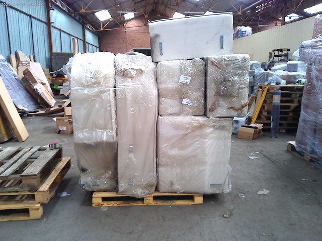 Panoramische hoekbank - beige fluweel - afbeelding 3 van  12