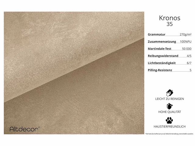 Panoramische hoekbank - beige fluweel - afbeelding 4 van  8