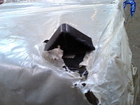 Panoramische hoekbank - bruin fluweel - afbeelding 3 van  11