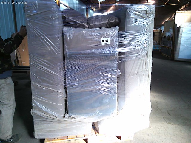 Panoramische hoekbank - bruin fluweel - afbeelding 5 van  5