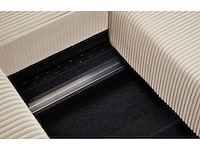 Panoramische hoekbank - cabriotisch - beige geribde stof - afbeelding 4 van  18