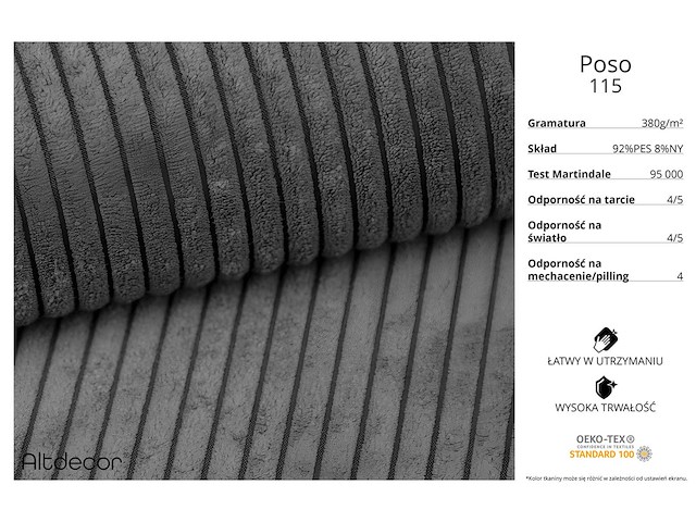 Panoramische/convertible bank - donkergrijze stof - afbeelding 5 van  10