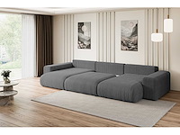 Panoramische/convertible bank - donkergrijze stof - afbeelding 6 van  10