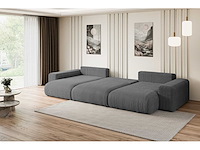 Panoramische/convertible bank - donkergrijze stof - afbeelding 7 van  10