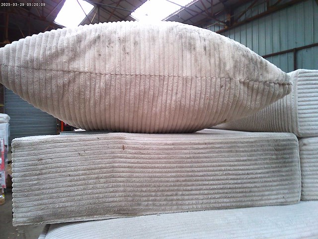 Panoramisch/omgebouwd hoekbank - beige touwstof - afbeelding 4 van  13