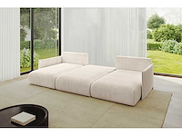 Panoramisch/omgebouwd hoekbank - beige touwstof - afbeelding 8 van  13