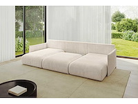 Panoramisch/omgebouwd hoekbank - beige touwstof - afbeelding 9 van  13