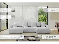Panoramisch/omgebouwd hoekbank - beige touwstof - afbeelding 11 van  13