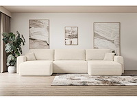 Panoramisch/omgebouwd sofa - beige touwstof - afbeelding 3 van  10