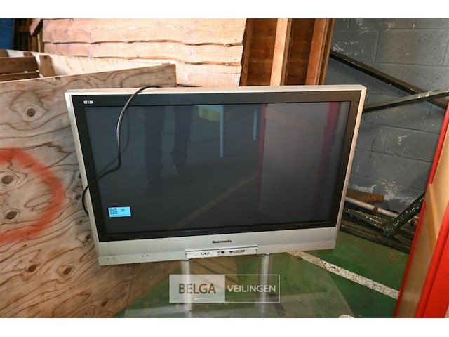 Pansonic tv-toestel + glazen tafel - afbeelding 2 van  6