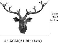 Papercraft 3d hertenkop - afbeelding 3 van  3