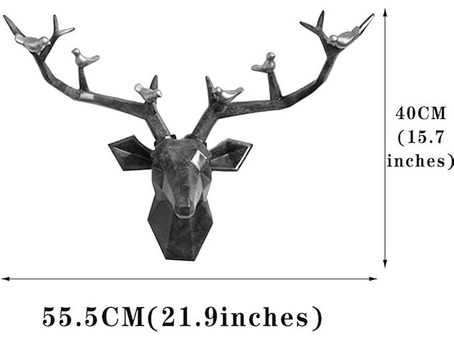 Papercraft 3d hertenkop - afbeelding 3 van  3