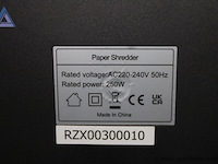Papier shredder, 250w, werking niet gekend - afbeelding 3 van  3