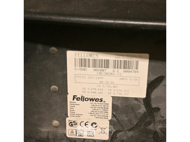 Papier versnipperaar fellowes - afbeelding 3 van  3