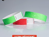 Papieren armbanden neon rood-groen - afbeelding 4 van  6
