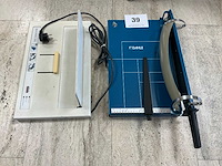 Papiersnijmachine en bindmachine - afbeelding 1 van  3