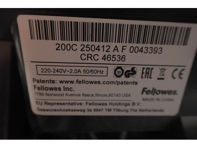 Papiervernietiger fellowes - afbeelding 4 van  5