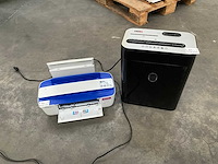 Papierversnipperaar desq + printer hp - afbeelding 1 van  7