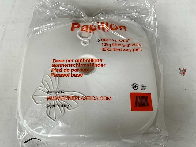 Papillon parasol voet kunststof geschikt voor steel 18-32 mm (22x) - afbeelding 1 van  5