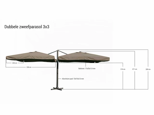 Parasol - paralux - savora - 0 - 0 - afbeelding 2 van  3