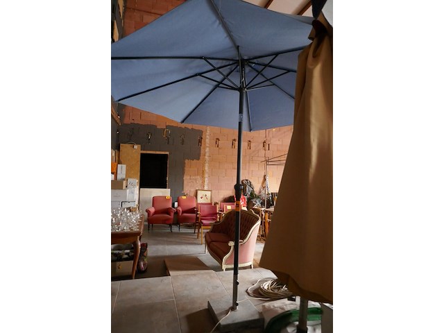 Parasol blauw - afbeelding 1 van  4