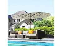 Parasol double face 436 x 260 cm, protection uv - afbeelding 6 van  7