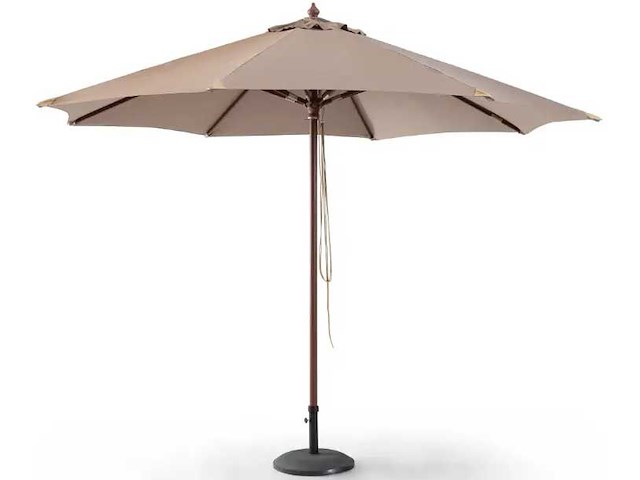 Parasol joplin 350cm teakhout - olefin taupe - afbeelding 2 van  2