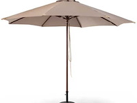 Parasol joplin 350cm teakhout - olefin taupe - afbeelding 2 van  2