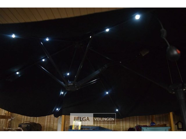 Parasol met ledverlichting solar - afbeelding 3 van  4