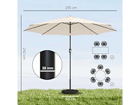 Parasol ongeveer 300 cm in diameter, kantelbaar - afbeelding 4 van  4