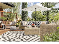 Parasol, recht, achthoekige kantelbare diameter 3 m - beige