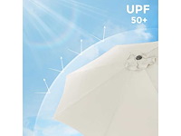 Parasol, recht, achthoekige kantelbare diameter 3 m - beige - afbeelding 5 van  7