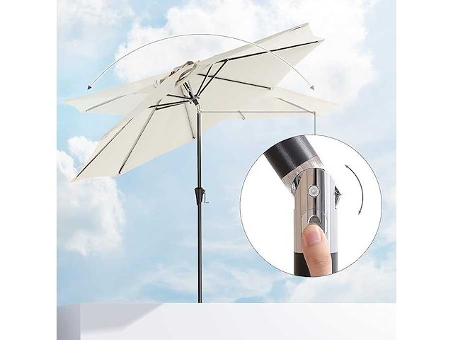 Parasol, recht, achthoekige kantelbare diameter 3 m - beige - afbeelding 6 van  7