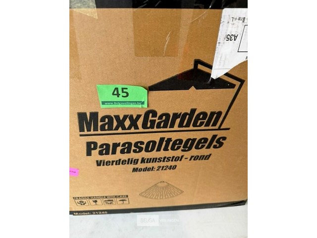 Parasoltegels 4-delig - basis voor parasolvoet 60kg (4x 15kg) - afbeelding 3 van  4
