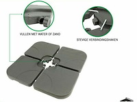 Parasoltegels 4-delig - basis voor parasolvoet 60kg (4x 15kg) - afbeelding 1 van  4