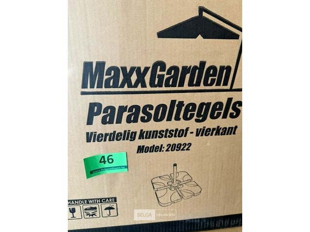 Parasoltegels 4-delig - basis voor parasolvoet 60kg (4x 15kg) - afbeelding 3 van  4