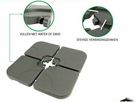 Parasoltegels 4-delig - basis voor parasolvoet 60kg (4x 15kg) - afbeelding 1 van  3