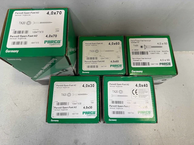 Parco rvs schroeven a2 1300 stuks - afbeelding 1 van  1