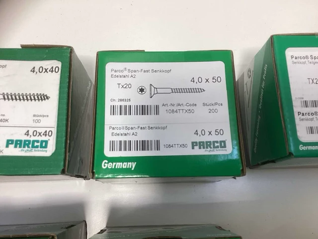 Parco span-fast rvs a2 schroeven tx30 2800 stuks - afbeelding 5 van  7