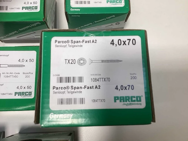 Parco span-fast rvs a2 schroeven tx30 2800 stuks - afbeelding 7 van  7