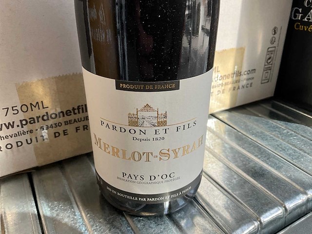 Pardon & fils merlot-syrah rode wijn (39x) - afbeelding 2 van  4