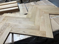 Parketvloer 64m² massief eikenvisgraat 408x68x16mm - afbeelding 4 van  7