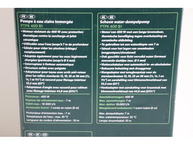 Parkside dompelpomp ptpk 400, 400 w - afbeelding 3 van  3