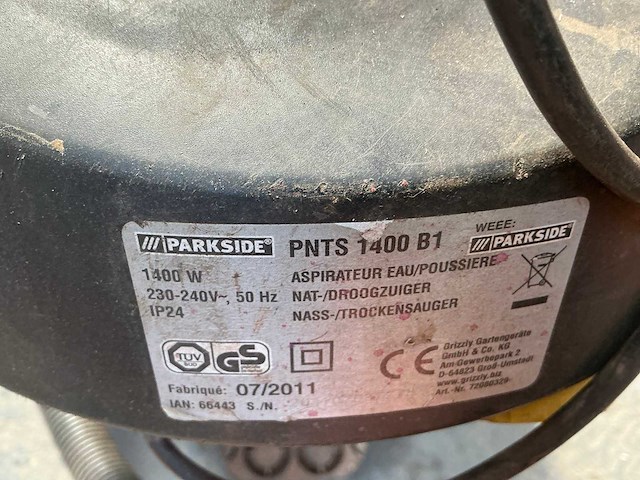 Parkside pnts 1400 ba industriële stofzuiger - afbeelding 5 van  5
