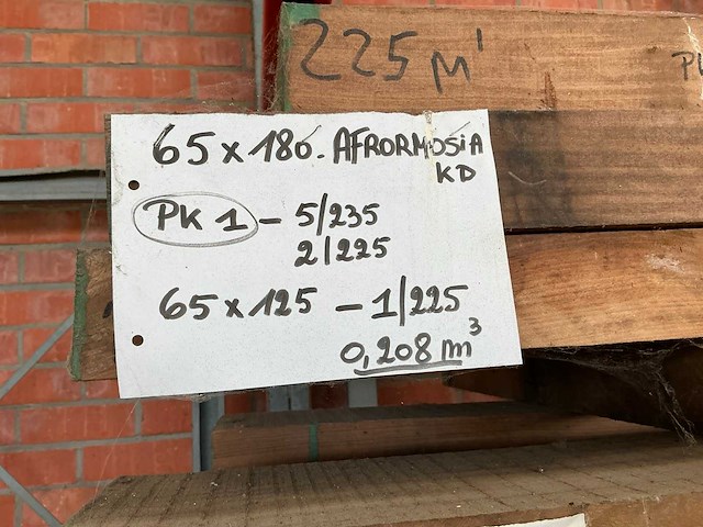 Partij afrormosia balken - afbeelding 3 van  5